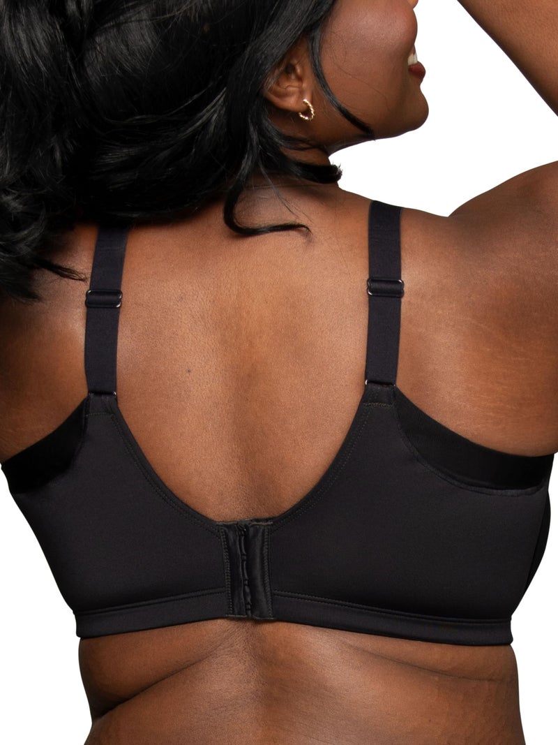 Vanity Fair Beauty Back Full Figure Wirefree Extended Side and Back Smoother Bra 71267, Midnight Black, 42C - Image 3